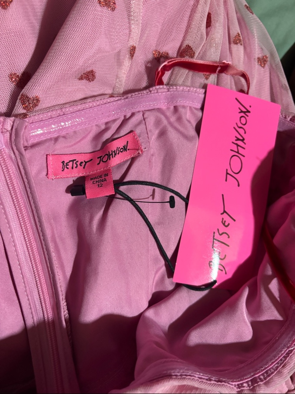 Betsey Johnson pink heart dress - Picture 5 of 5
